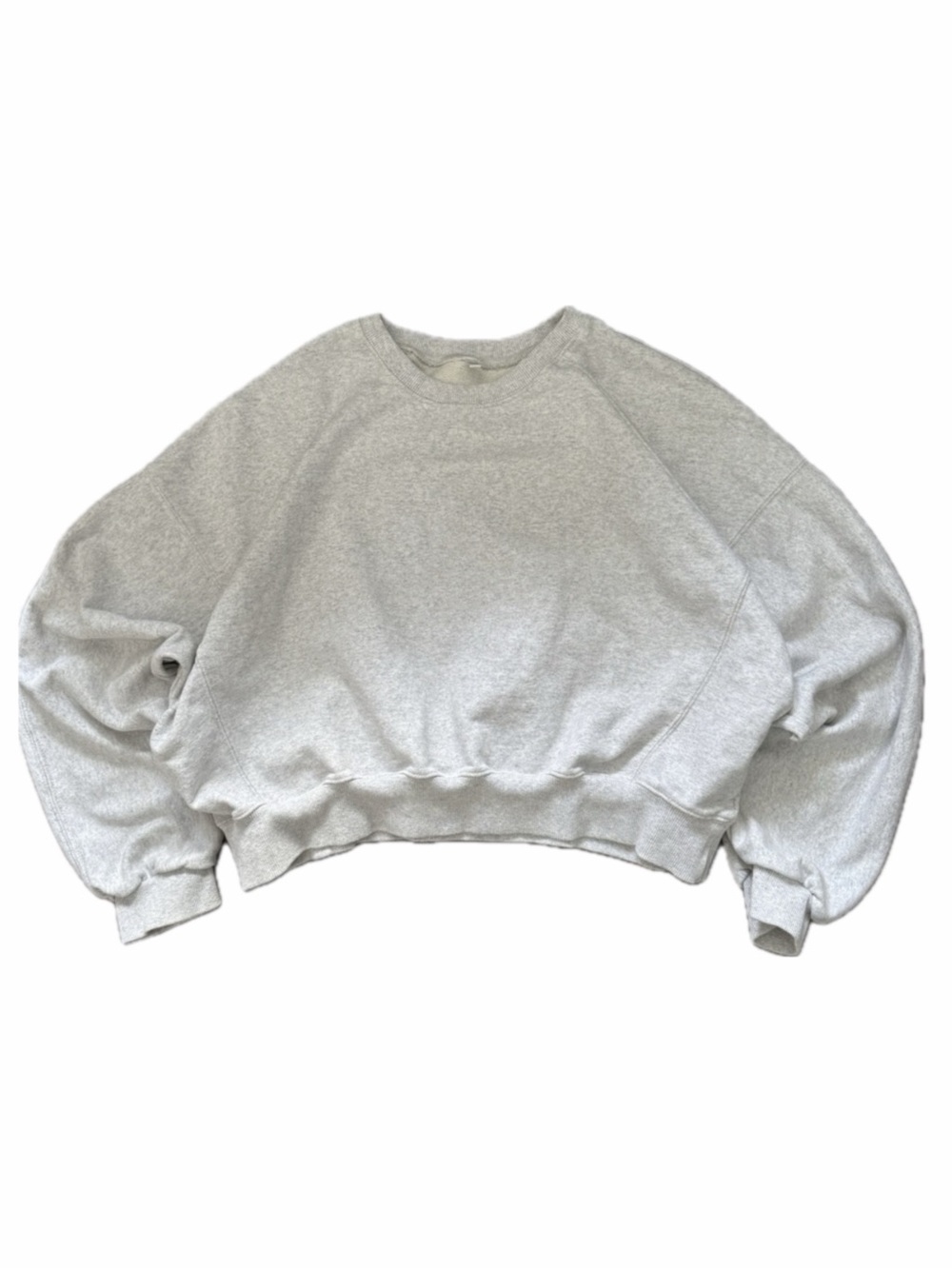 Grey Cropped Crewneck
